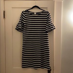 Stripe Dress with Bell Sleeves